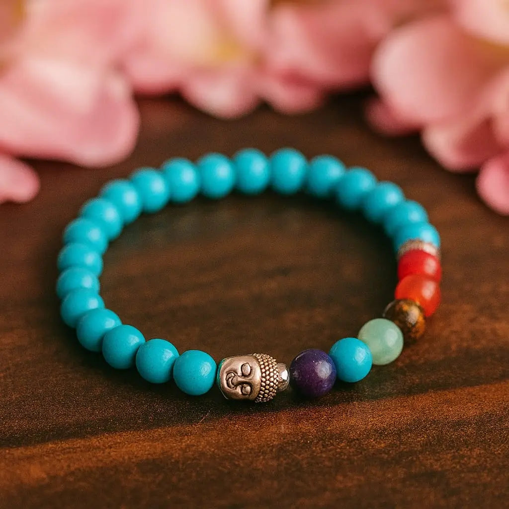 7 Chakra Bracelet With Firoza
