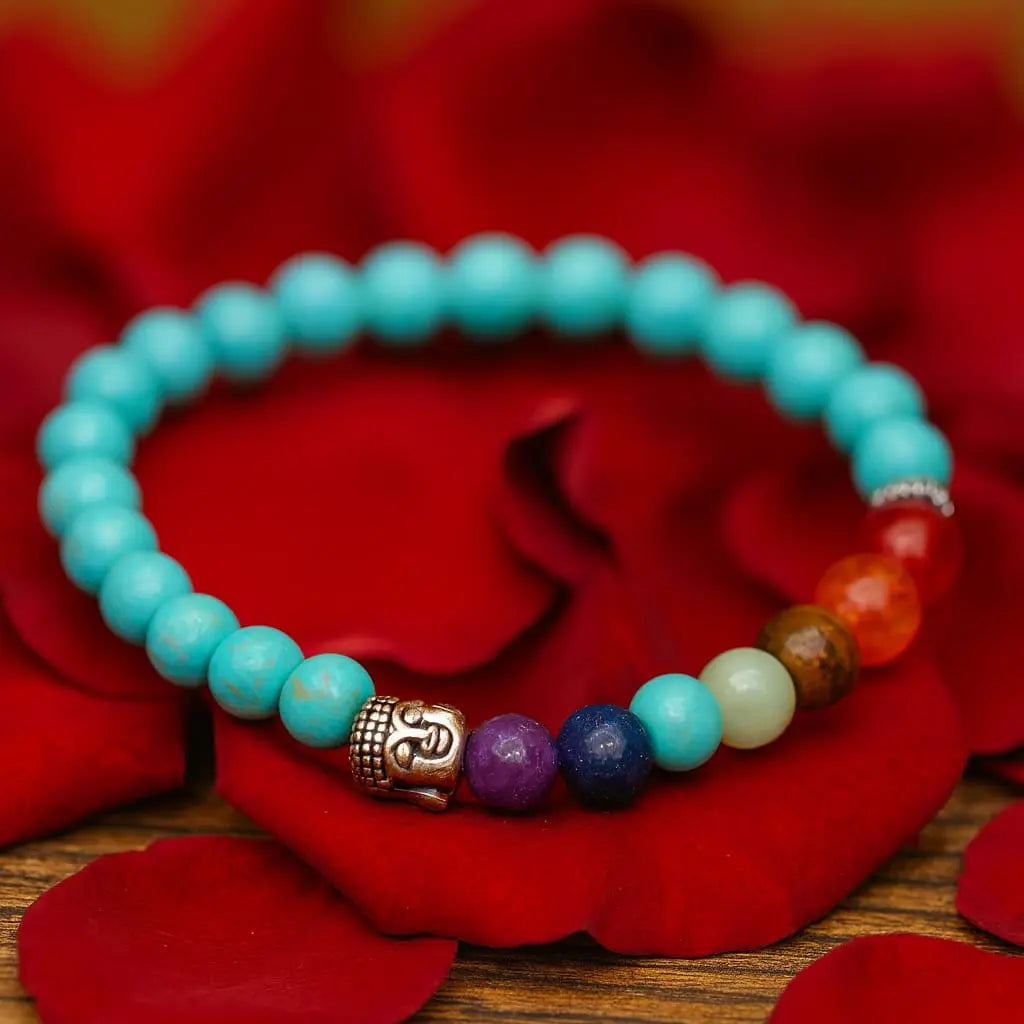 7 Chakra Bracelet With Firoza