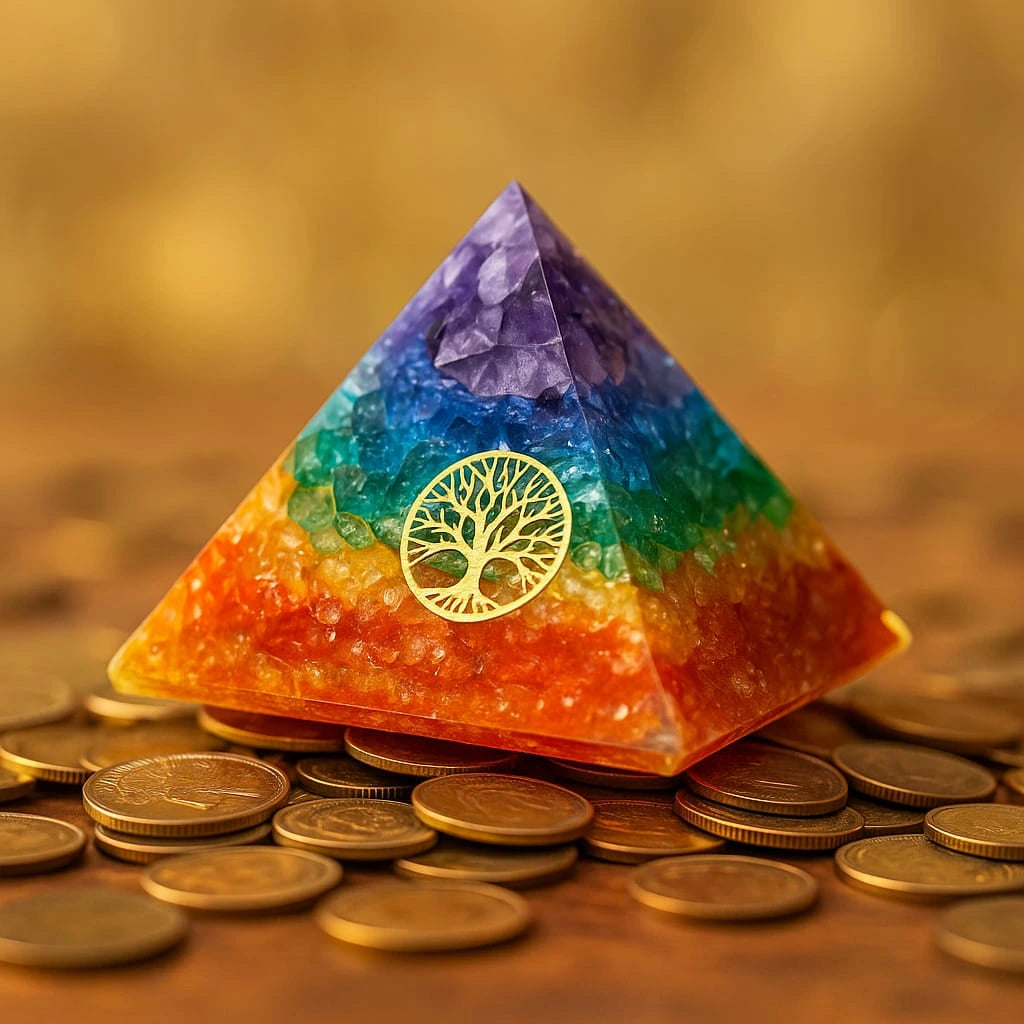 7 Chakra With Orgonite Tree Pyramid
