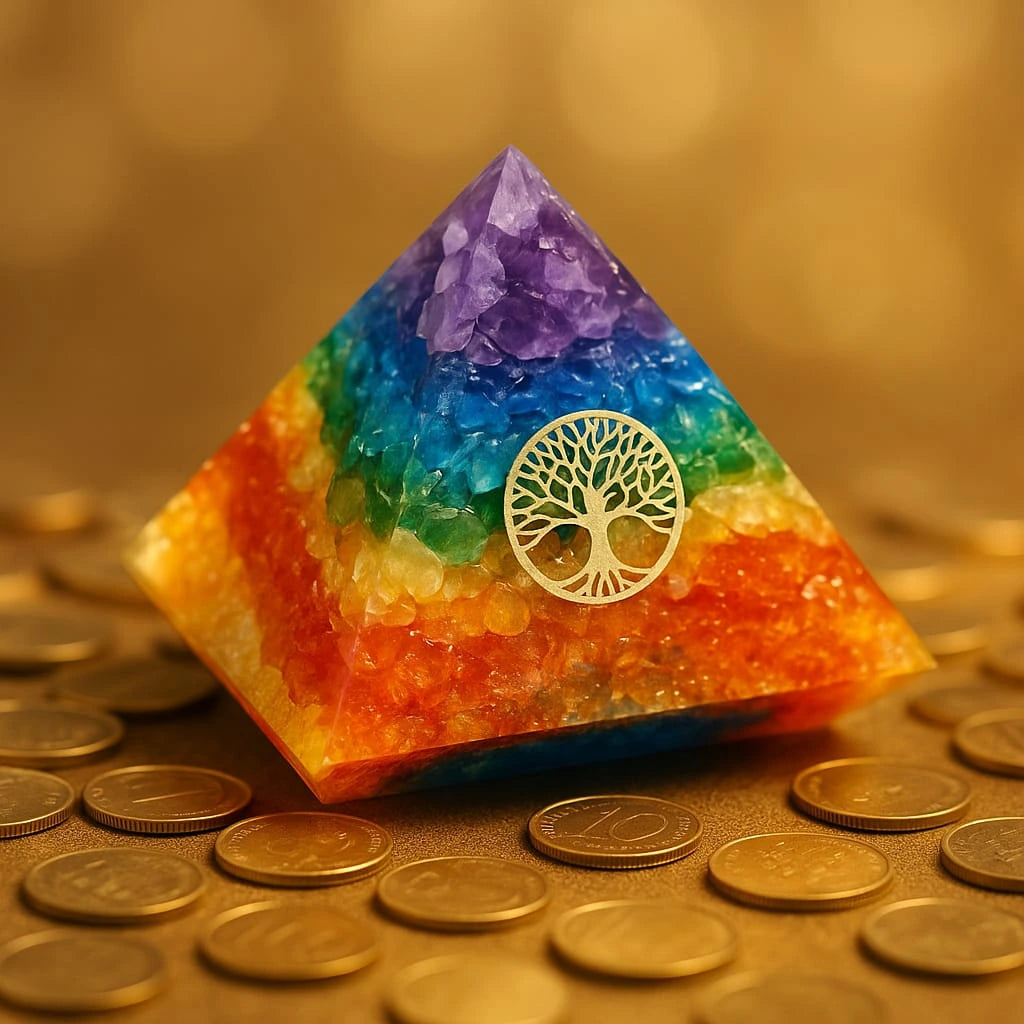 7 Chakra With Orgonite Tree Pyramid