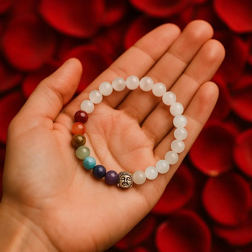 7 Chakra Bracelet With Moonstone