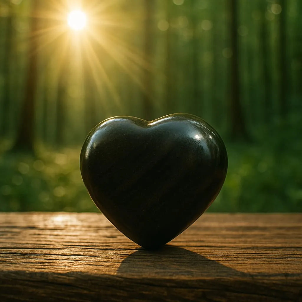 Black Tourmaline Healing Heart