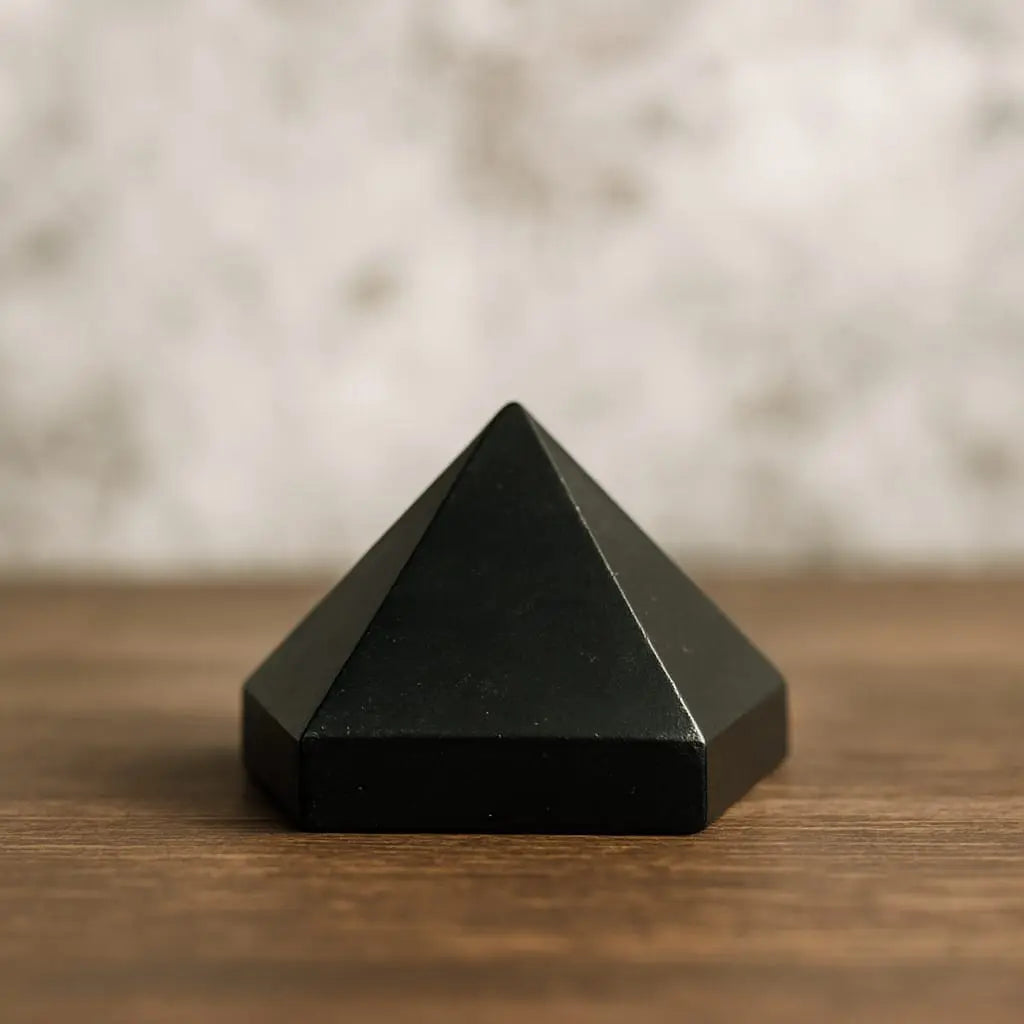 Black Tourmaline Real Stone Pyramid