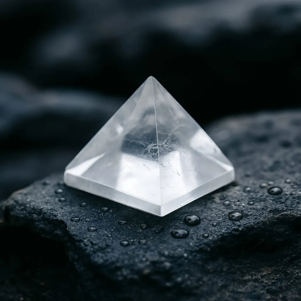 Clear Quartz Real Stone Pyramid
