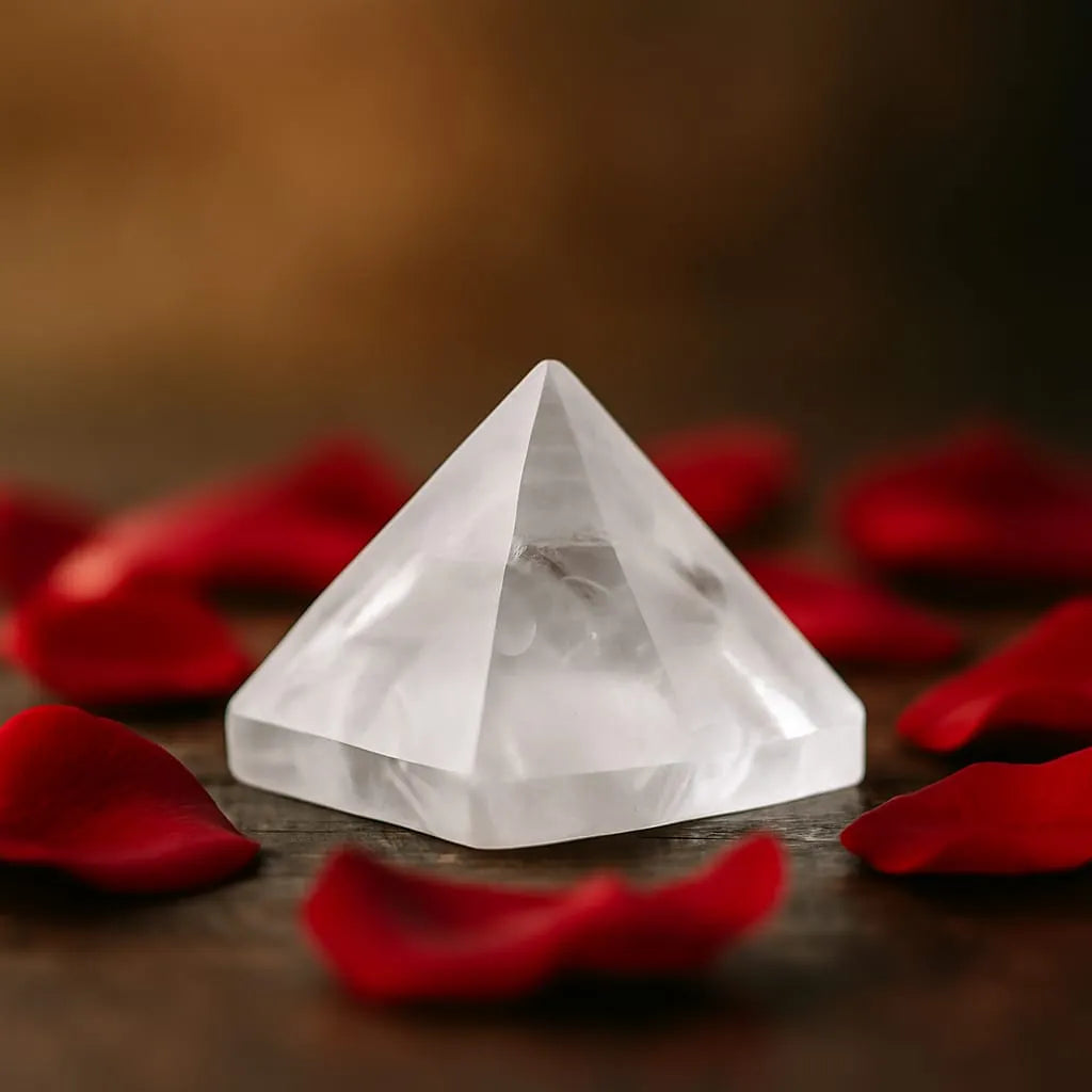 Clear Quartz Real Stone Pyramid