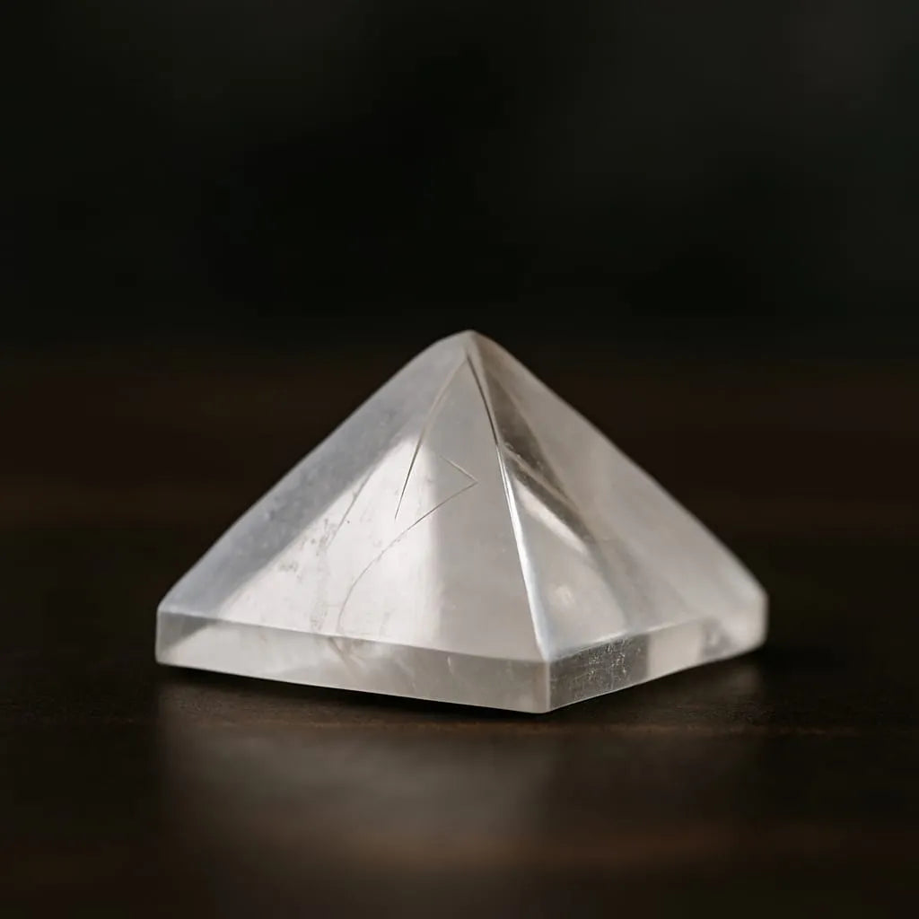 Clear Quartz Real Stone Pyramid