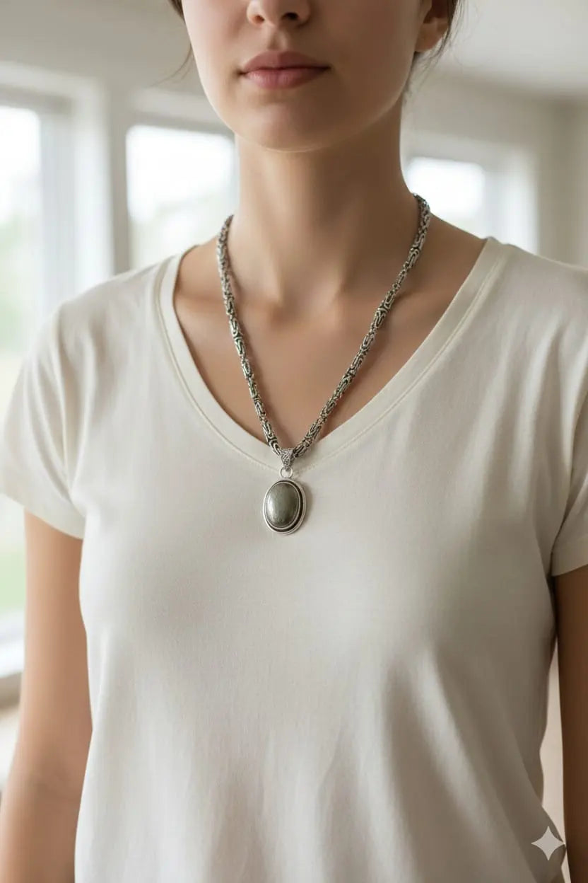 Finished Pyrite Pendant