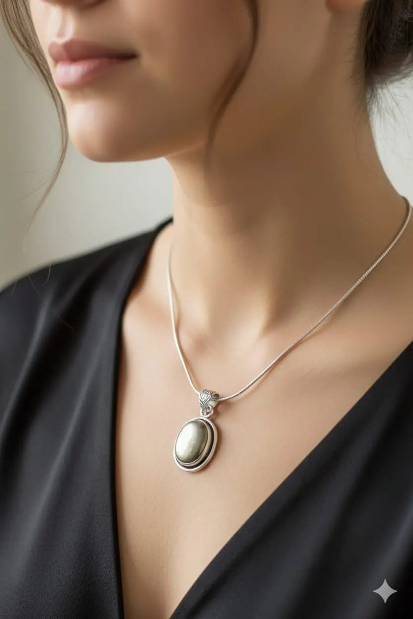 Finished Pyrite Pendant