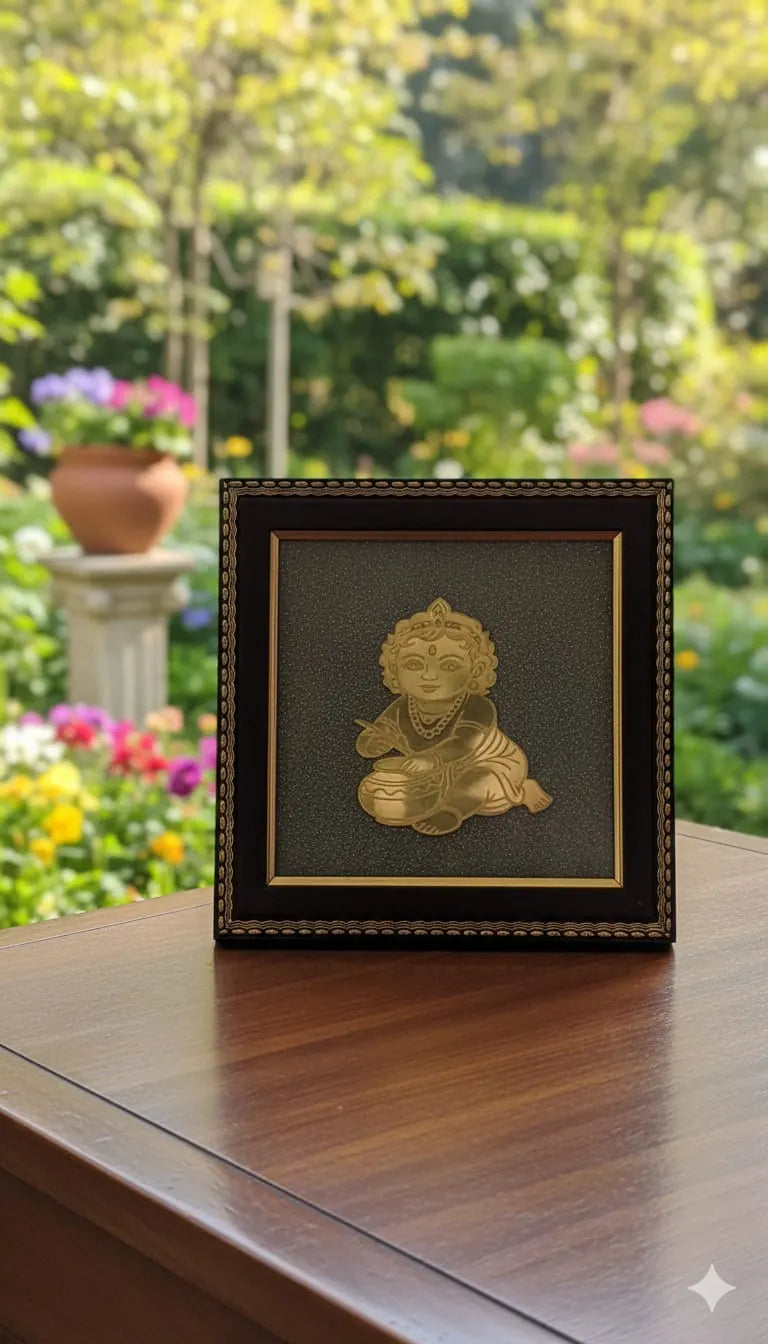 Laddu Gopal Frame with Pyrite