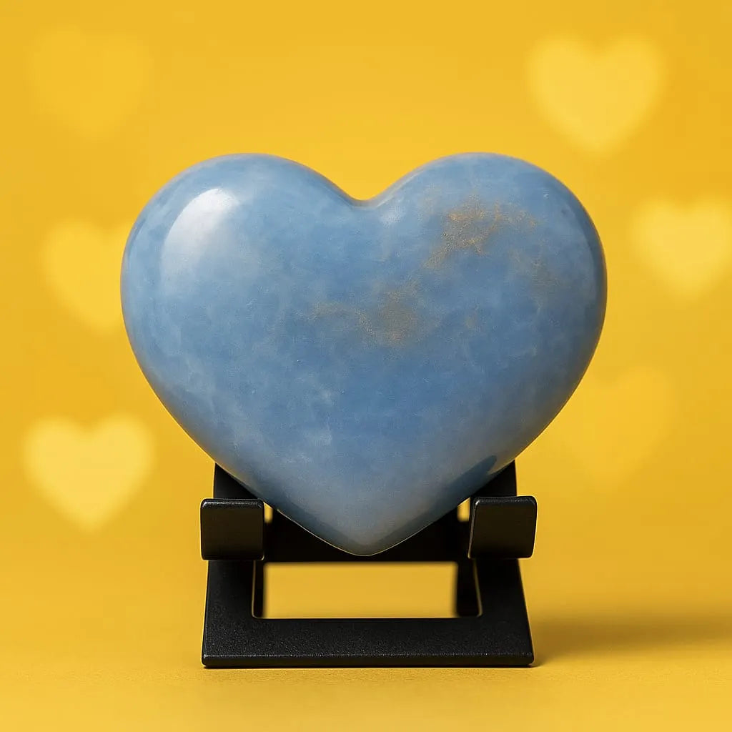 Natural Blue Calcite Heart