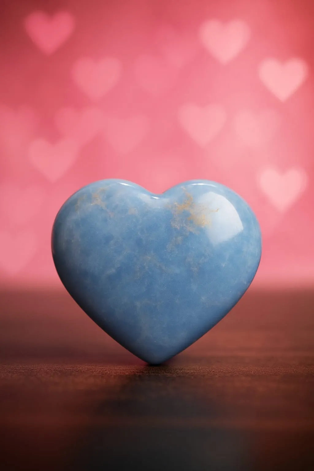 Natural Blue Calcite Heart