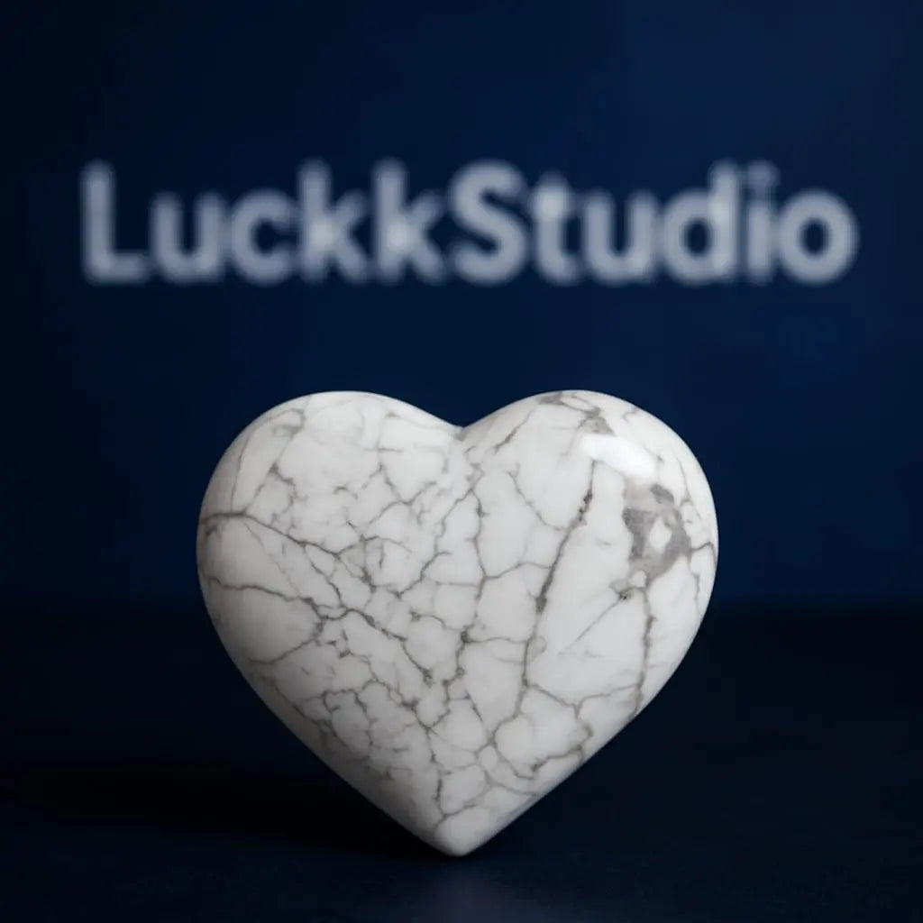 Natural Howlite Healing Heart