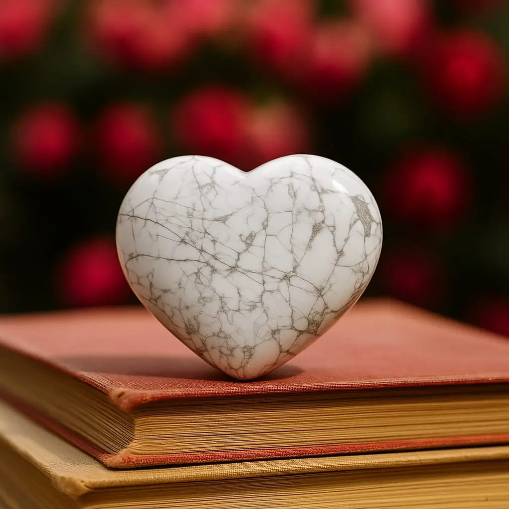 Natural Howlite Healing Heart