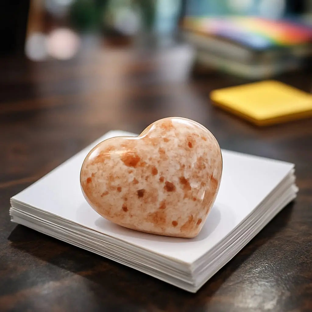 Natural Sunstone Healing Heart