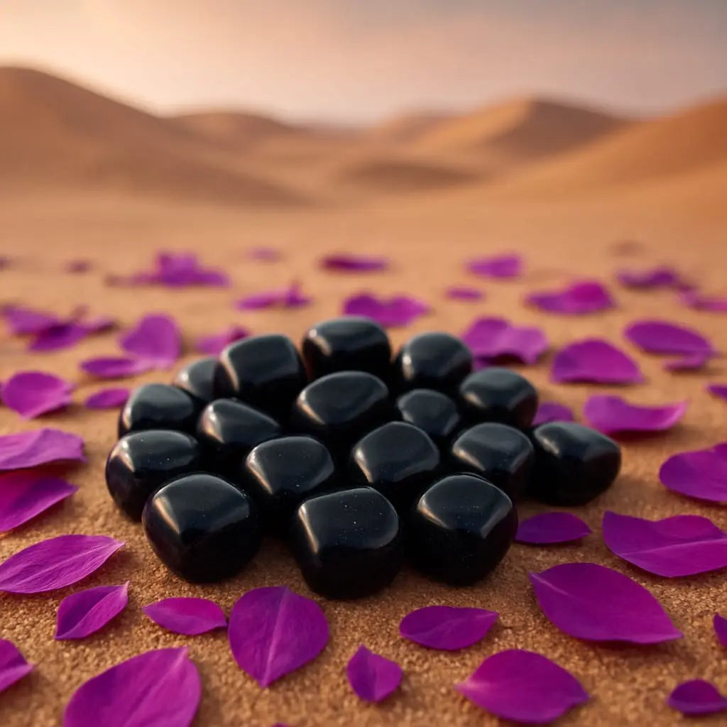 Natural Black Onyx Tumbled Stones