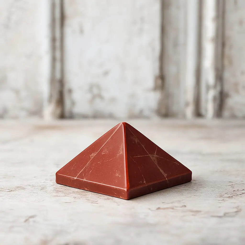 Red Jasper Real Stone Pyramid