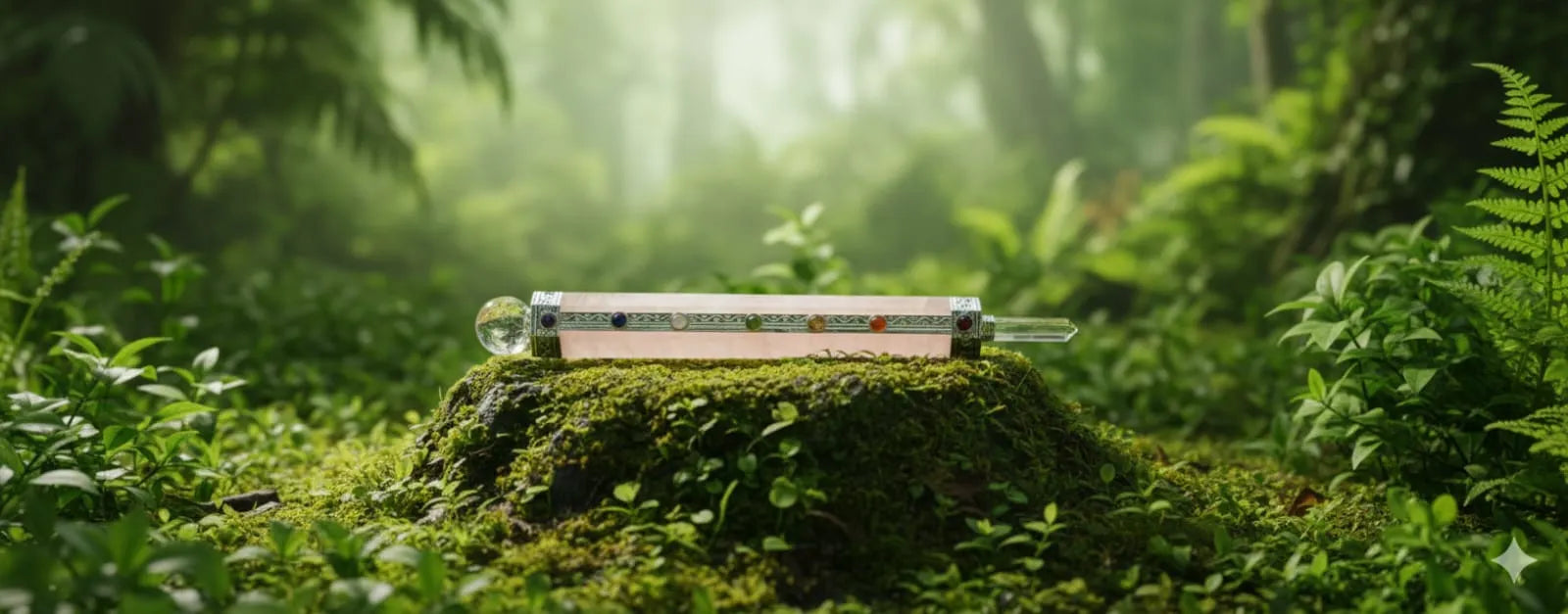 Rose Quartz Reiki Healing Stick With 7 Chakra Stones