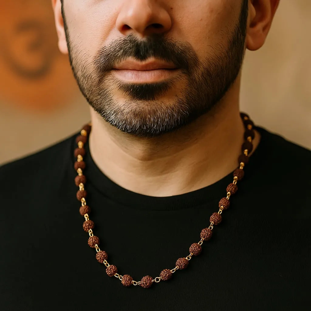 Rudraksha Golden Mala