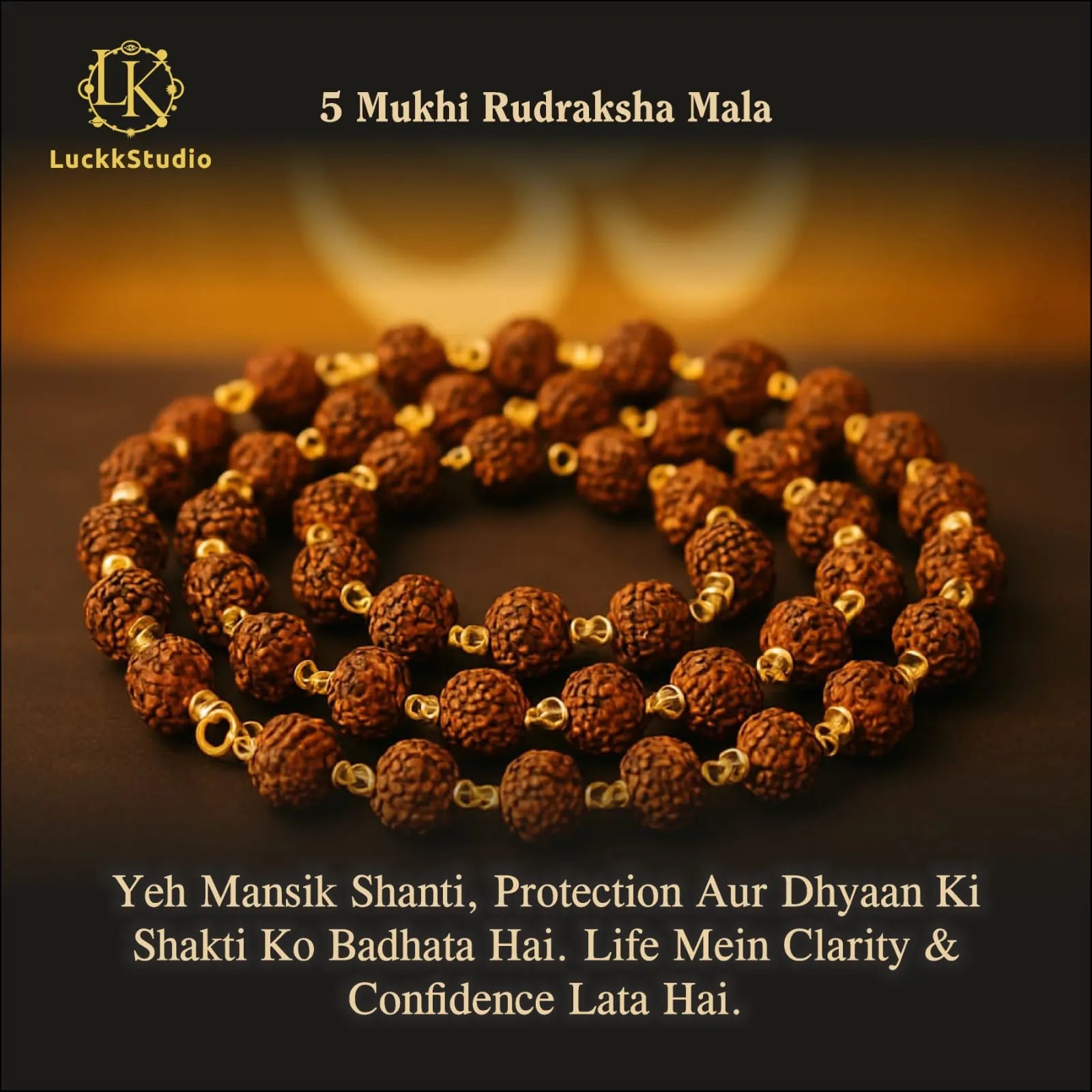 Rudraksha Golden Mala