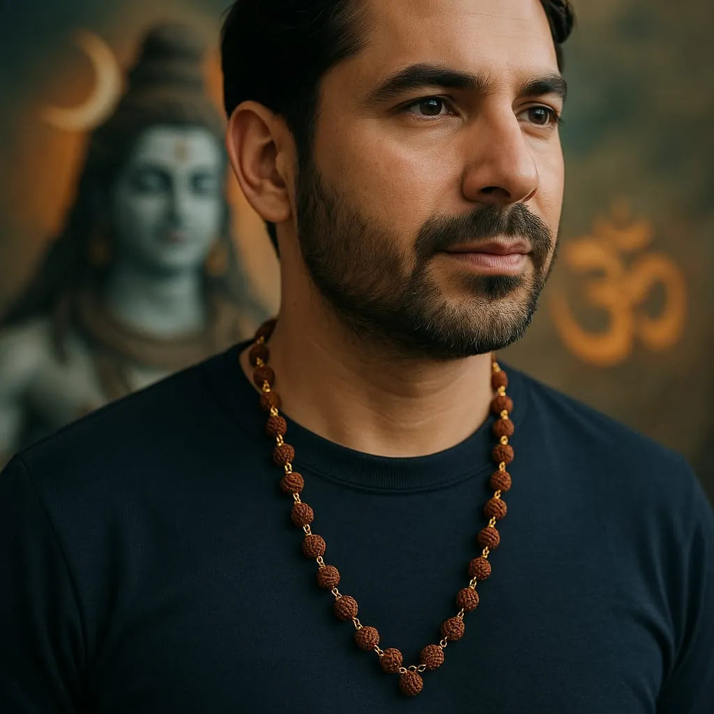 Rudraksha Golden Mala