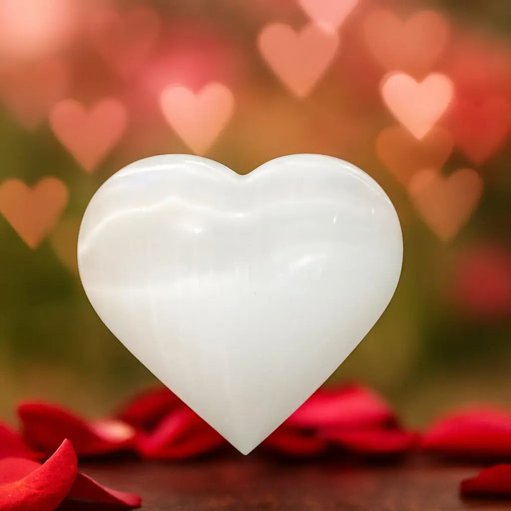 Selenite Healing Heart