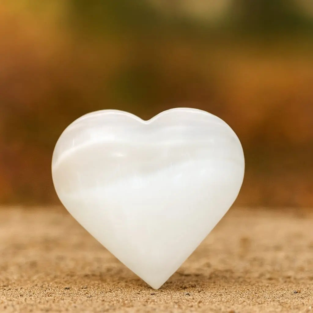 Selenite Healing Heart