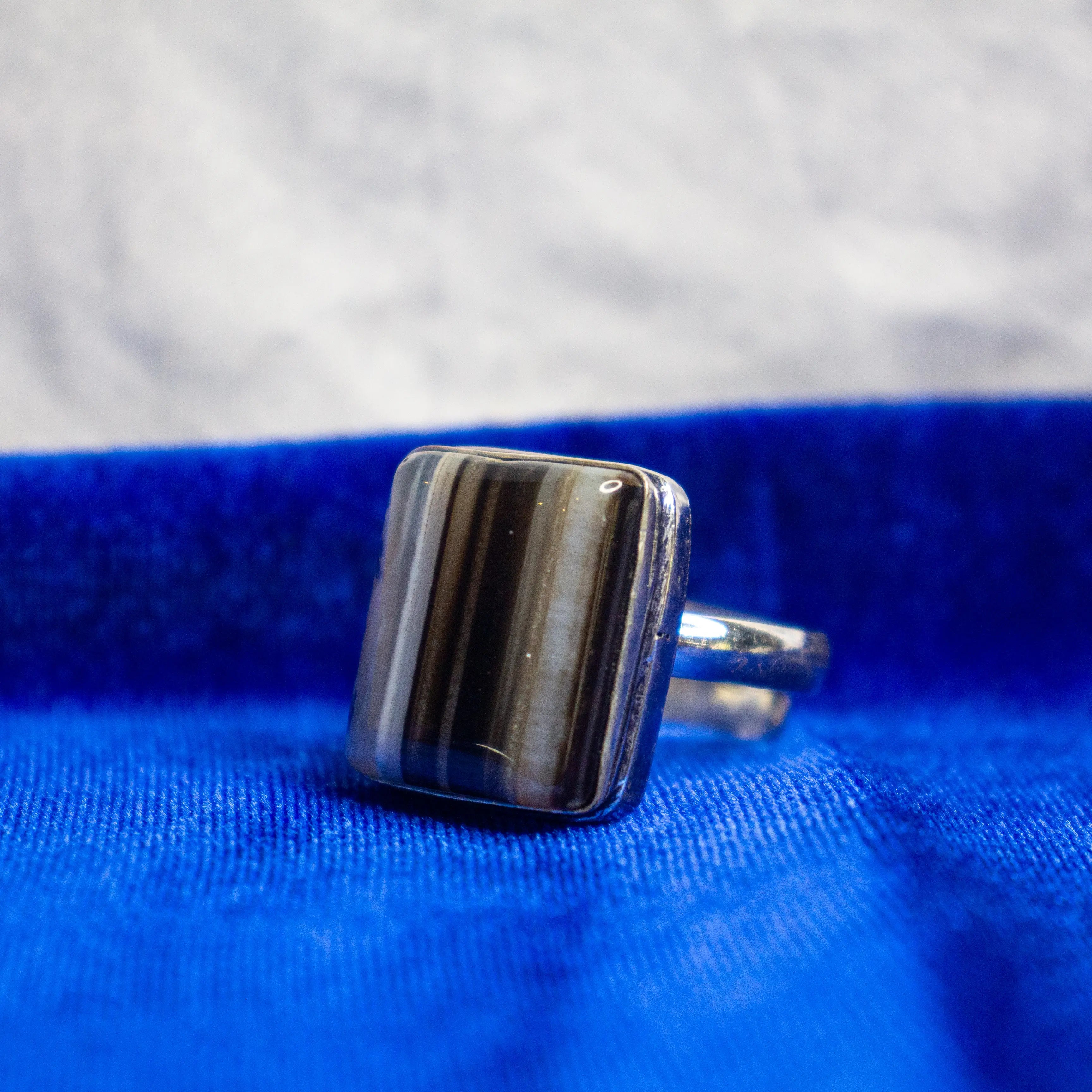 Black Banded Agate Ring (Sulemani)