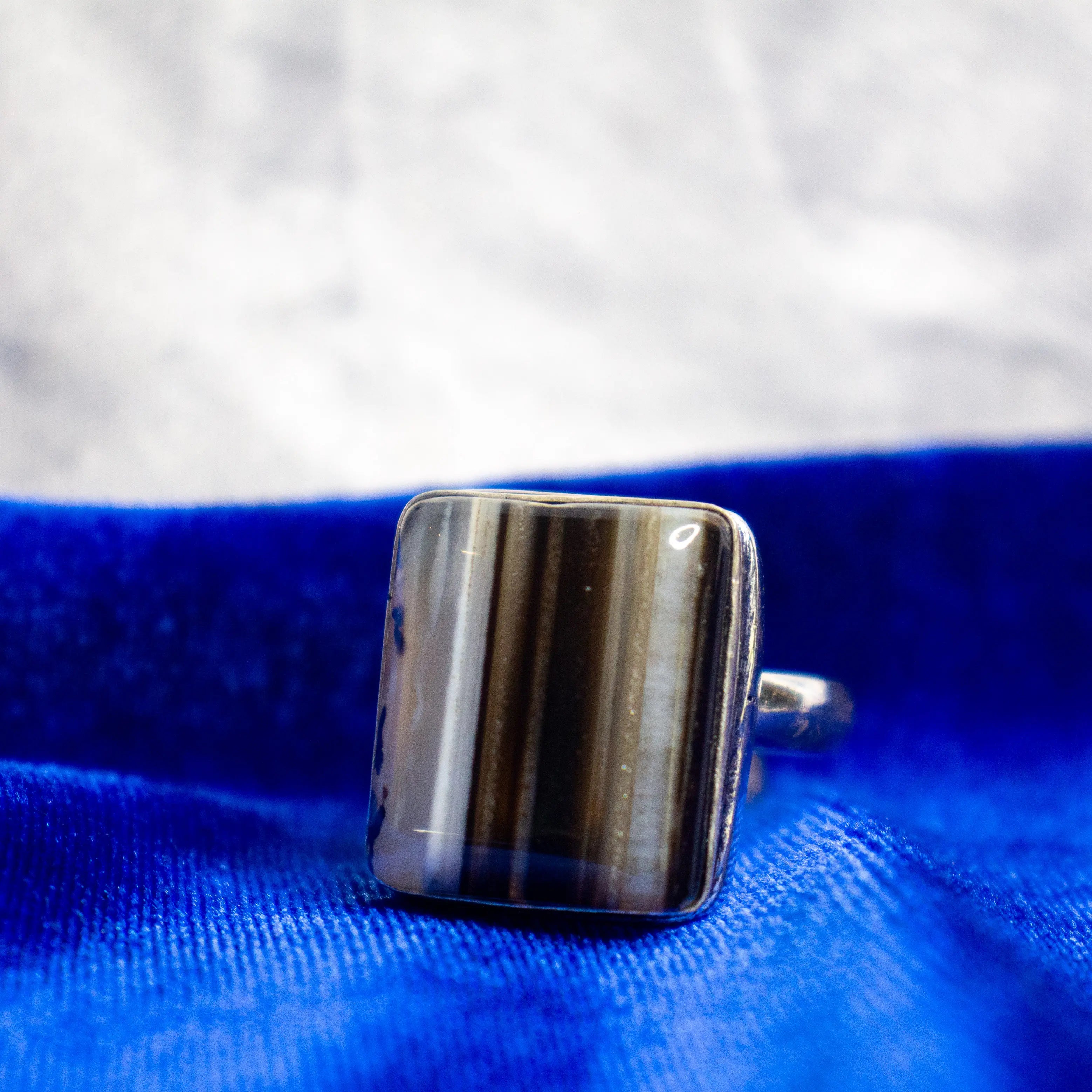 Black Banded Agate Ring (Sulemani)