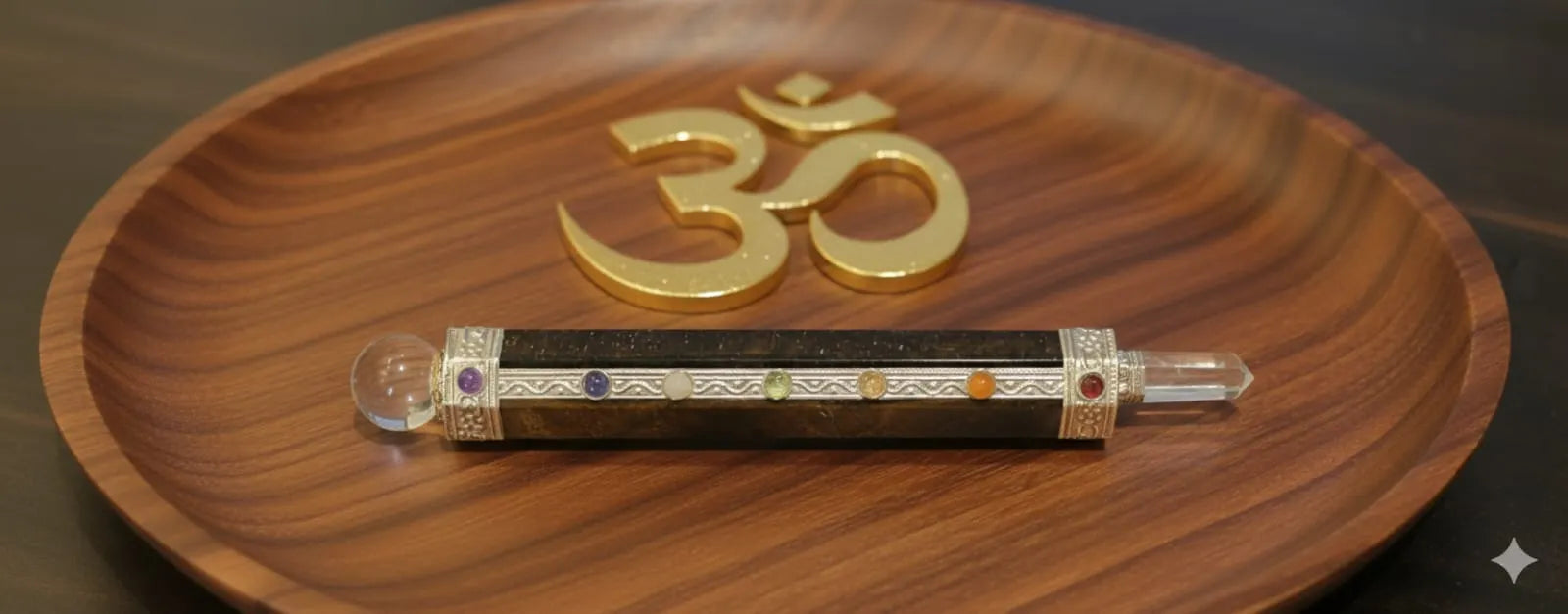 Tiger Eye Reiki Healing Stick With 7 Chakra Stones