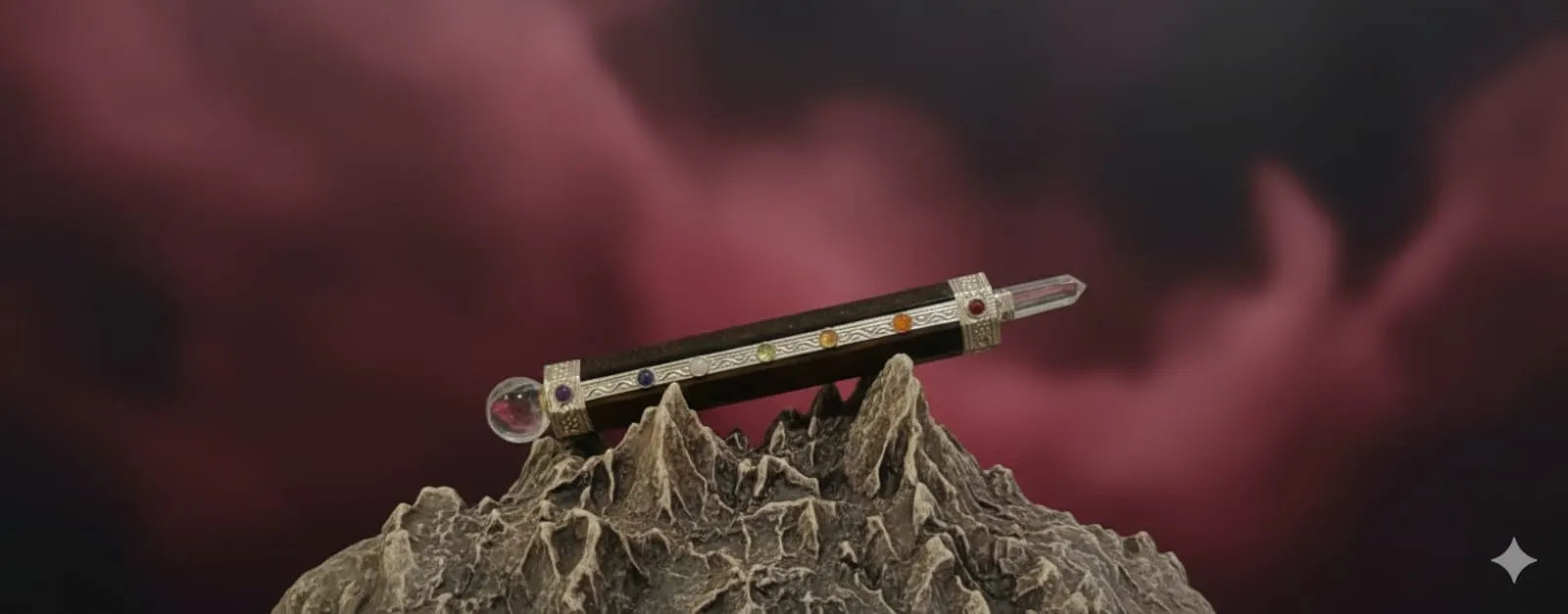 Tiger Eye Reiki Healing Stick With 7 Chakra Stones