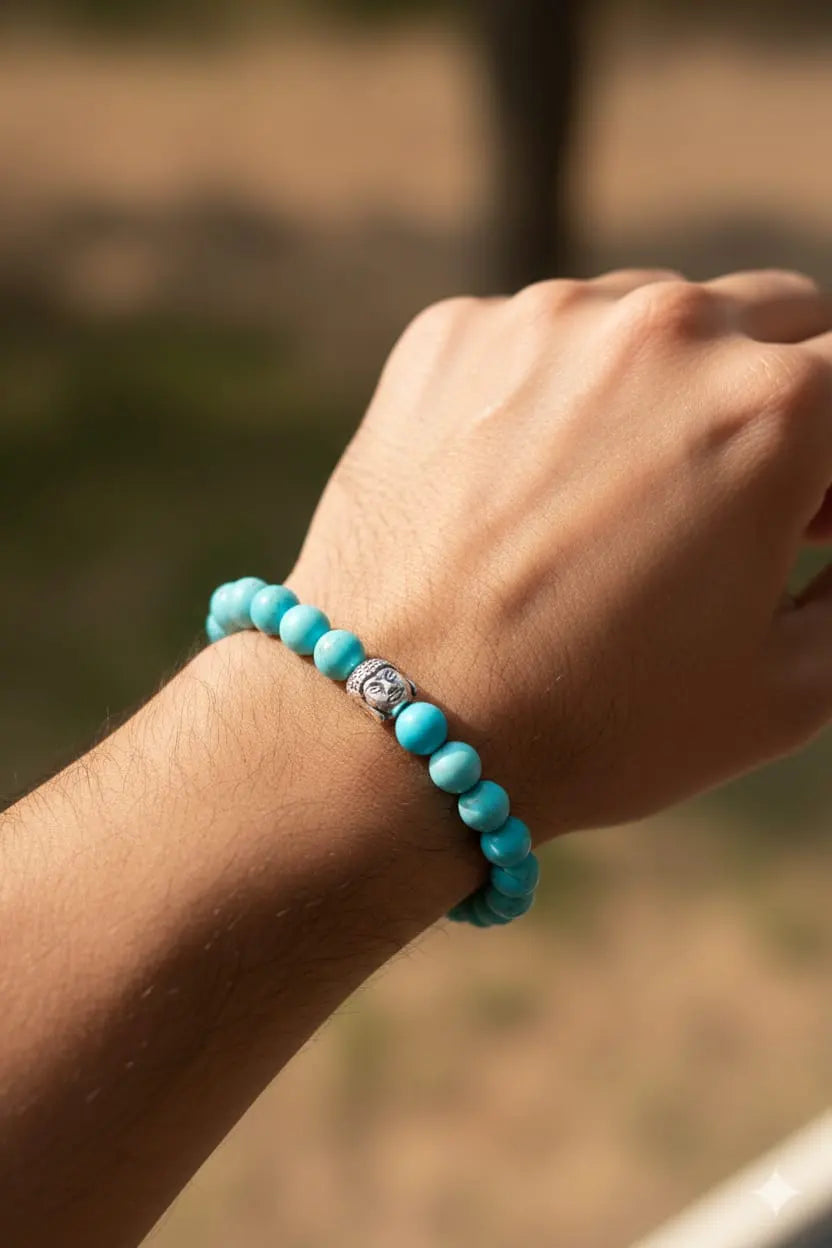Natural Turquoise(Firoza) Protection Bracelet