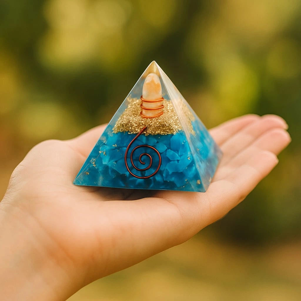 Turquoise Firoza Orgonite Pyramid