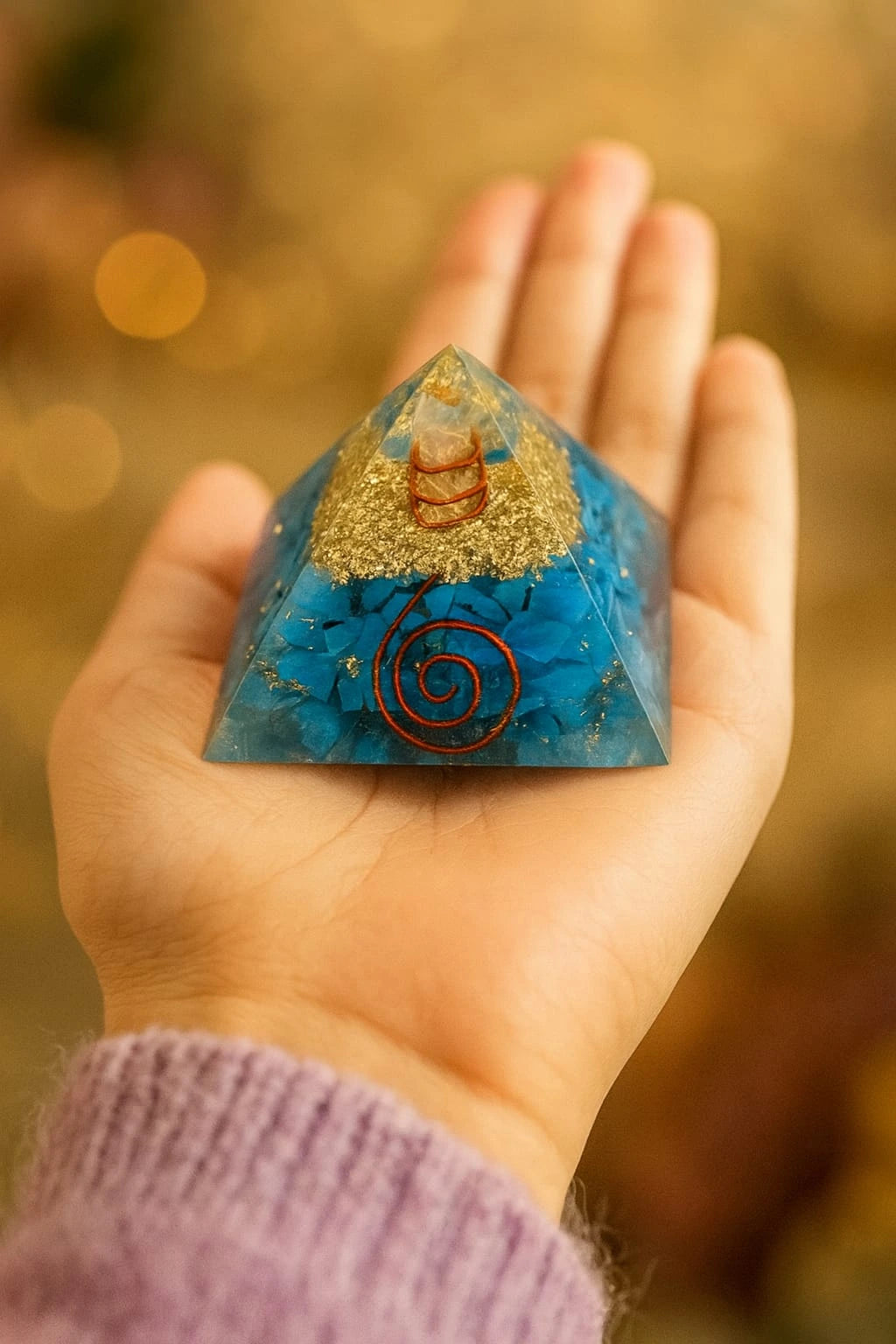 Turquoise Firoza Orgonite Pyramid