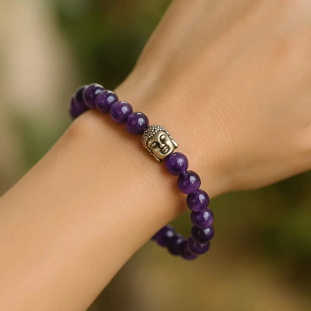 Natural Amethyst Calming & Intuition Bracelet