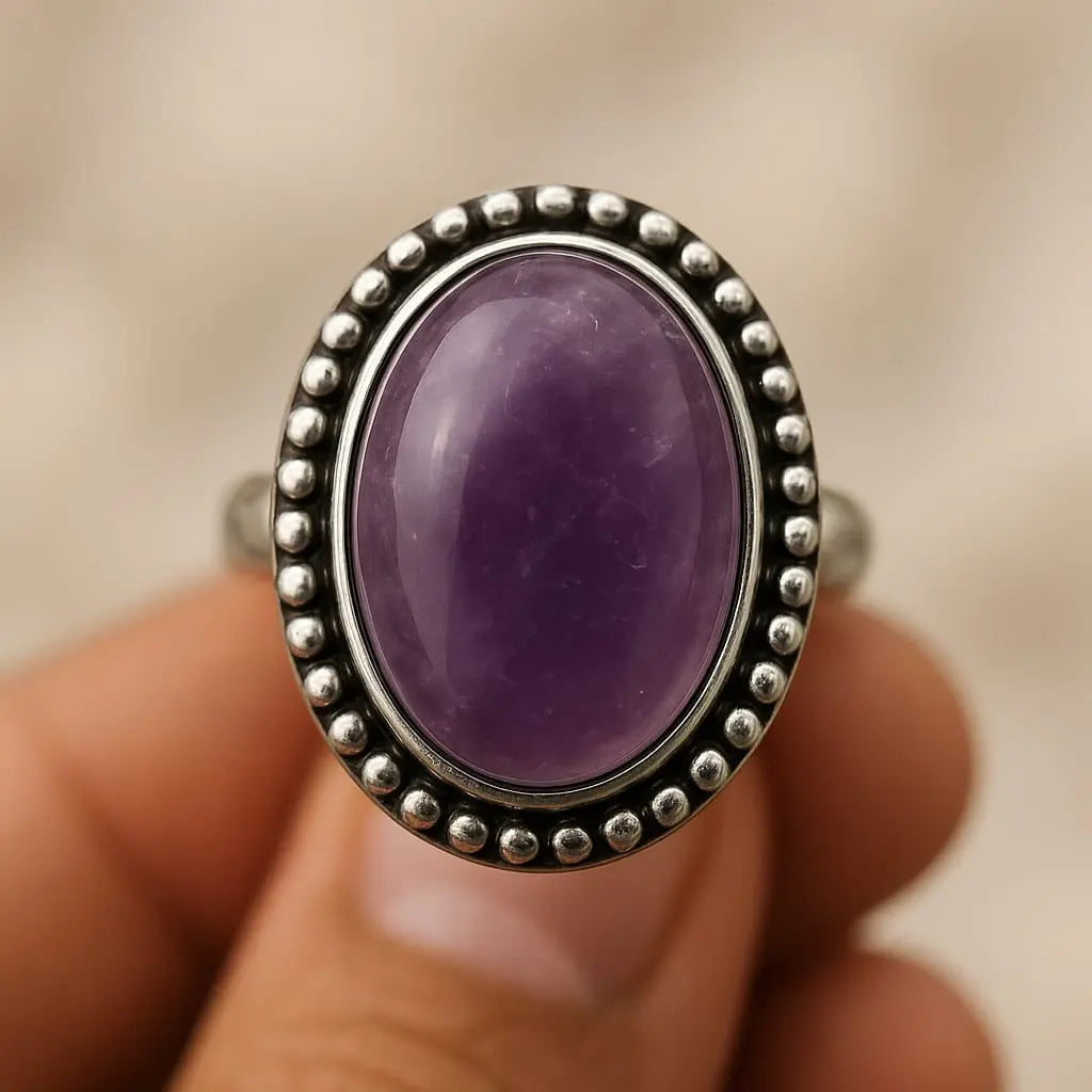 Natural Amethyst Healing Ring