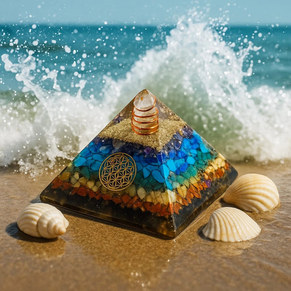 7 Chakra Yantra Orgonite Pyramid