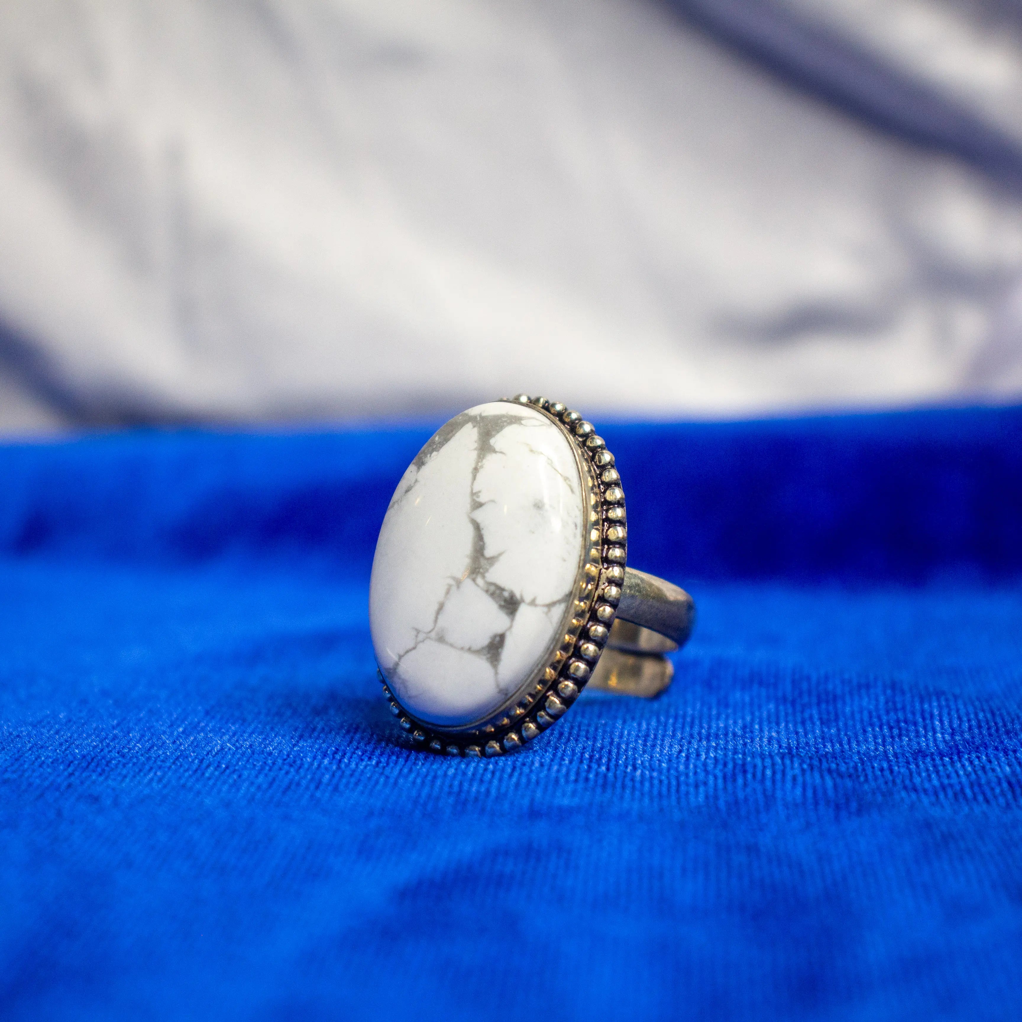 Howlite Natural Stone Ring
