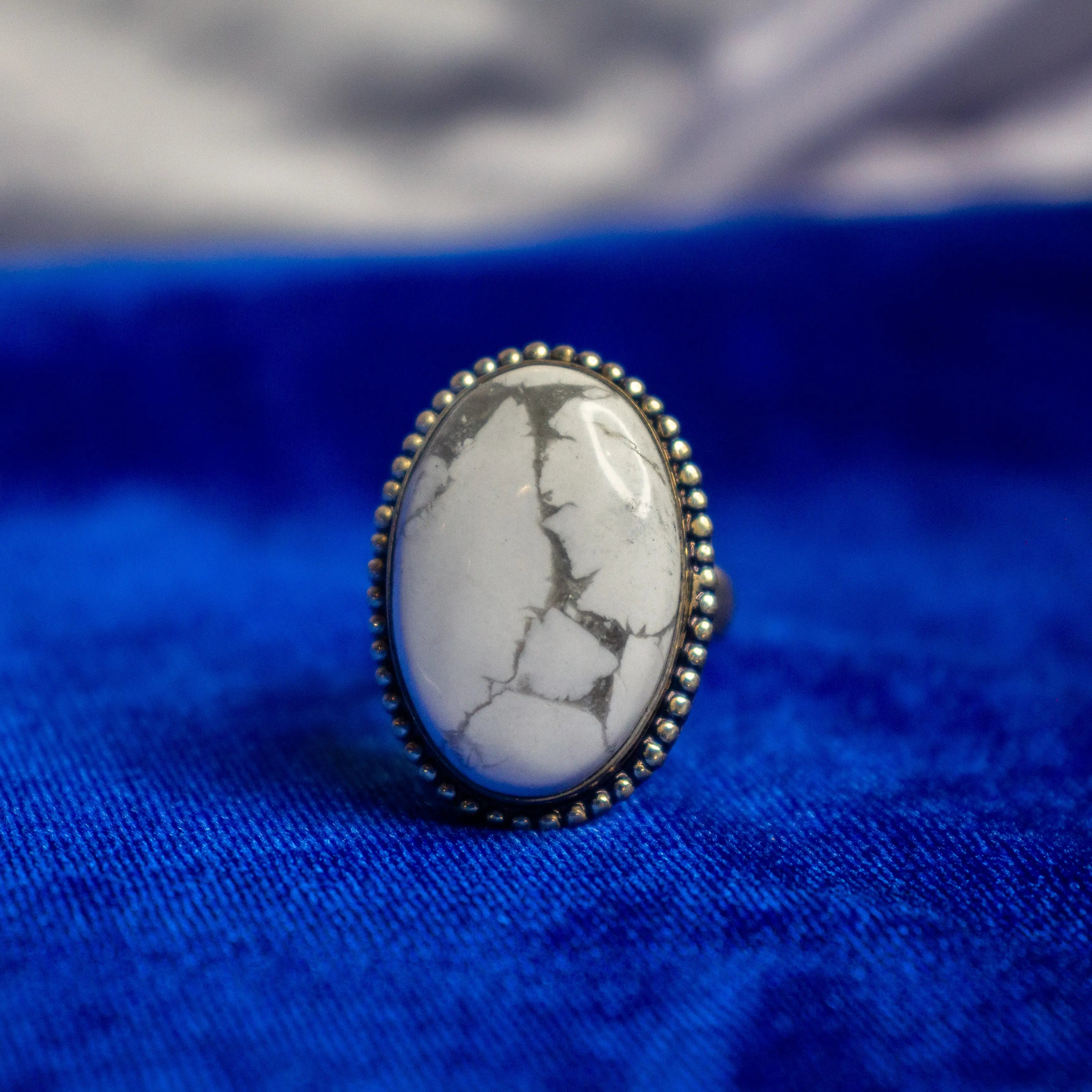 Howlite Natural Stone Ring