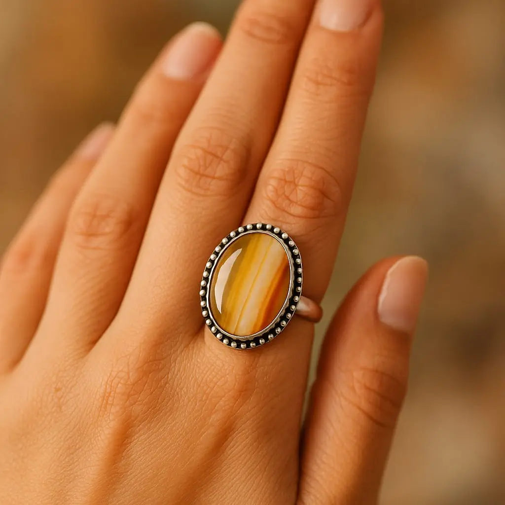 Yellow Carnelian Reiki Ring