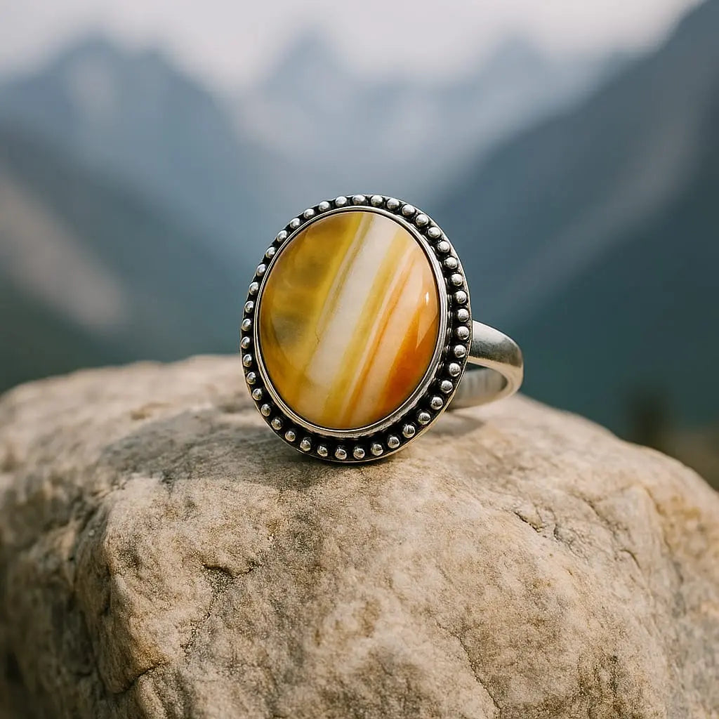 Yellow Carnelian Reiki Ring